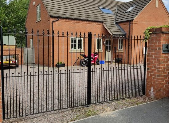 Large Double Driveway Gates with Narrow Gap Bottom Bars