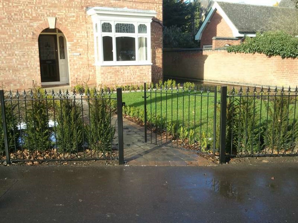 Iron Fencing with Pedestrian Gate
